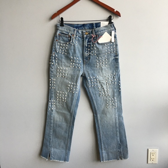 NWT. B sides Stowe Jean Allen Lt. Vintage French Knot Hand Embroider - Picture 7 of 16